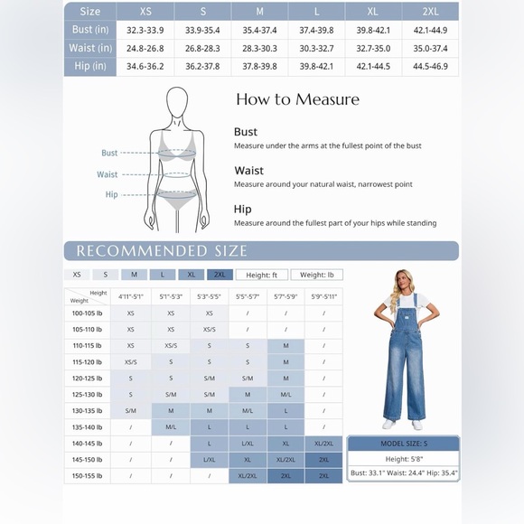 🆕Women's Denim Overalls - Picture 2 of 2